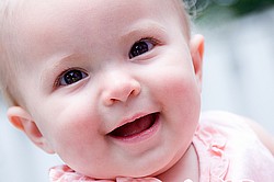 cute baby smiling