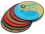 vintage vinyl record coasters